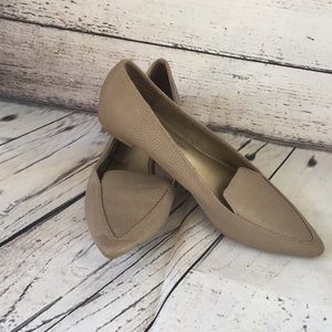 Christian Siriano Taupe Pointed Toe Flats